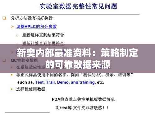 新奥内部最准资料：策略制定的可靠数据来源