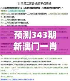 预测343期新澳门一肖一特一中:专家视角,揭开概率背后的奥秘