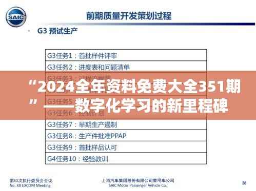 “2024全年资料免费大全351期”——数字化学习的新里程碑