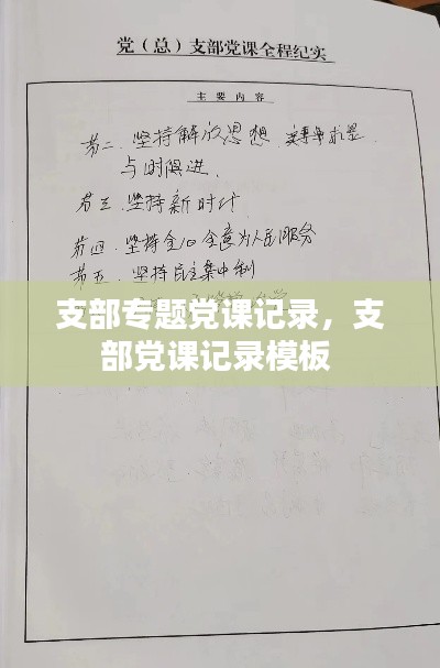 支部专题党课记录，支部党课记录模板 